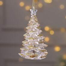 1 Pc Snowflake Icicle Drop Ornaments Crystal Christmas Tree Transparent Decoration Pendant Christmas Home Decoration Christmas - Transparent - View 10