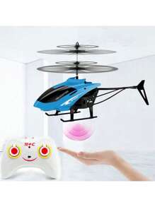 Juguete de helicóptero teledirigido con suspensión anticaída para niños de alta calidad - Rojo - Ver 5