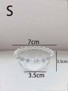 1 Beaded Clear Glass Bowl, Dessert Ice Cream Bowl, Breakfast Oatmeal Yogurt Bowl, Sugar Water Dessert Salad Fruit Bowl - Multi-Purpose Glass Bowl School Supplies,Back To School - Multicolor - View 13