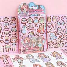 A Set Of Clothing Stickers For Sweet And Cool Teenage Girls, Daily Wear Paper Dolls, Girl DIY Cute Cartoon Princess Characters - Sweet Cool Girl - View 10