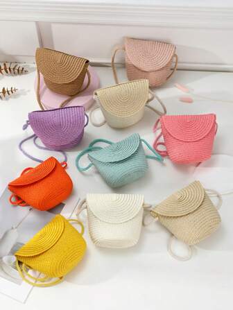 2024 新款可爱编织草包，沙滩草编包，适合夏天，可装连衣裙、手机、斜挎包