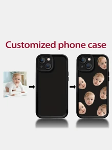 1 pieza Funda de teléfono de silicona suave con patrón personalizado y protección de lente de pantalla completa, compatible con Apple iPhone 16, 15, 14, 13, 12, 11 Pro Max