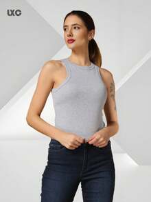 Women Tank Tops & Camis - 灰色 - 查看 2