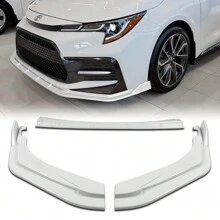 For 2020 - 2024 Toyota Corolla XSE/SE Model Only Front Bumper Body Kit Spoiler Lip - Painted Glossy White - View 1