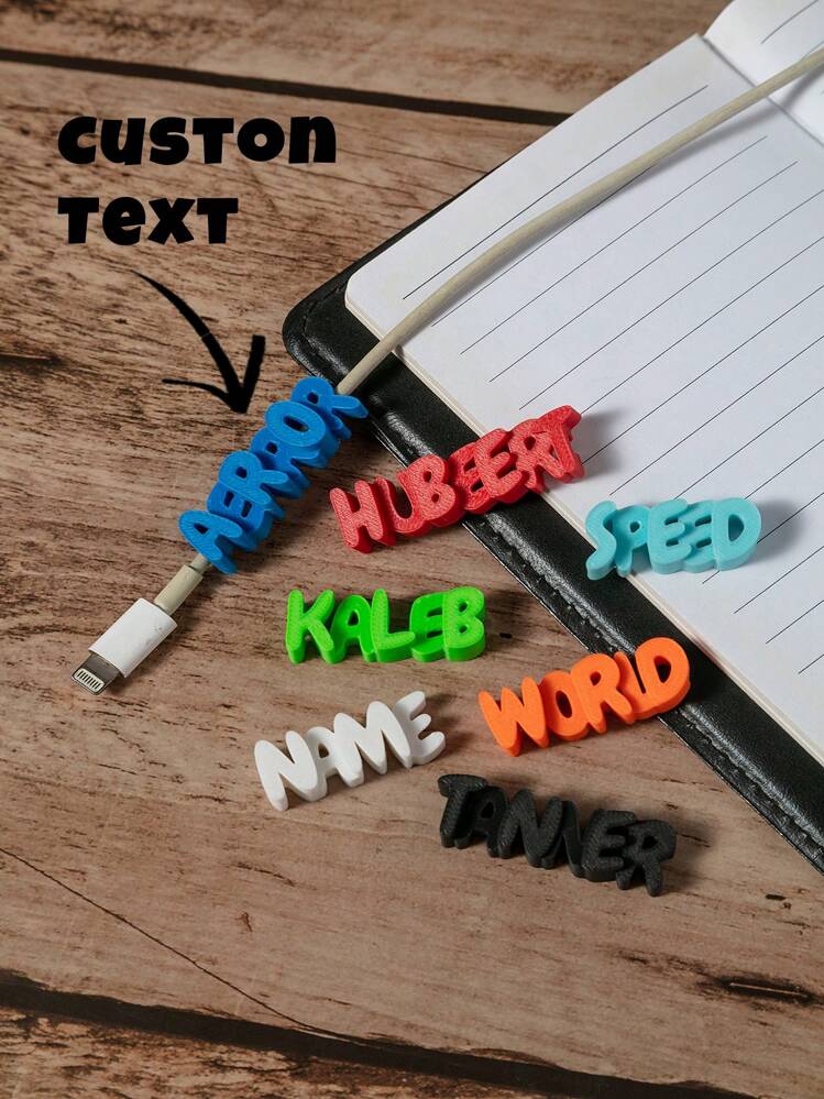 1 pieza de Etiqueta personalizada para cable de carga 3D impresa, adecuada para cualquier ocasión como un regalo único, con protección anti-rotura, protección de silicona para carga sin roturas, compatible con cable de carga de , regalo de cumpleaños, compatible con iPad, accesorio electrónico, identificador de cable de carga, almacenamiento y protección de cable de datos personalizado con impresión de nombre 3D, regalo de San Valentín, regalo de cumpleaños, regalo de boda, regalo del Día de la Madre para amigos, abuelos, parejas, amantes de las mascotas - Multicolor - Añade 1