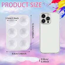 Bảng Khay Sơn 8 Chiếc, Bảng Màu Mini 6 Giếng, Bảng Màu Nước, Khay Tranh, Pallet Sơn Nhựa Cho Tiệc Tranh, Tranh Nghệ Thuật Và Lớp Thủ Công DIY - trắng - Xem 2