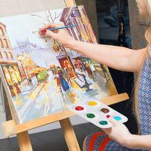 Bảng Khay Sơn 8 Chiếc, Bảng Màu Mini 6 Giếng, Bảng Màu Nước, Khay Tranh, Pallet Sơn Nhựa Cho Tiệc Tranh, Tranh Nghệ Thuật Và Lớp Thủ Công DIY - trắng - Xem 6