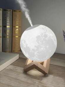 Humidificador De LUNA, Lámpara de 880ML Humidificador de aire de escritorio 3 Modo de luz nocturna