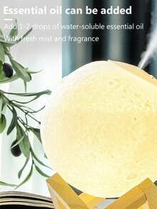 Humidificador De LUNA, Lámpara de 880ML Humidificador de aire de escritorio 3 Modo de luz nocturna