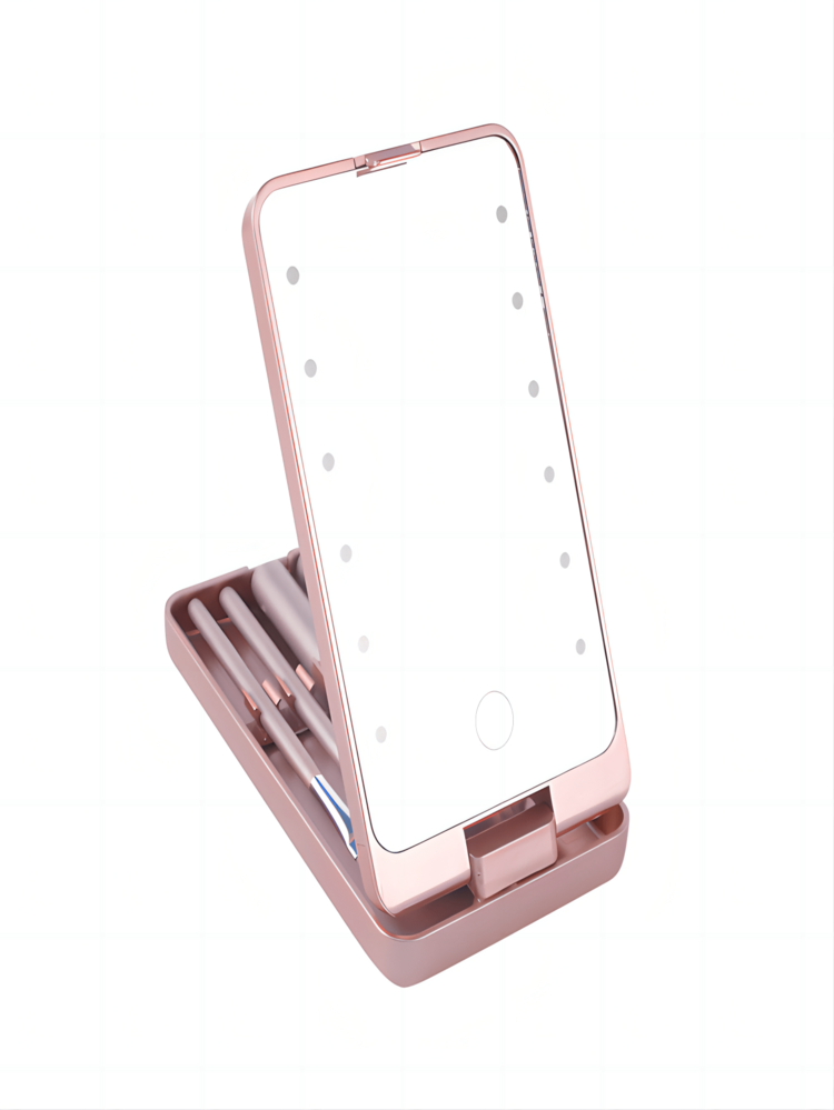 Bộ 5 cọ trang điểm có đèn LED, bộ cọ trang điểm di động hoàn chỉnh kèm hộp gương, tiện lợi khi dặm lại, bộ cọ, bộ cọ trang điểm, bộ cọ trang điểm, bộ trang điểm hoàn chỉnh, bộ cọ trang điểm, bộ trang điểm hoàn chỉnh, bộ cọ, bộ cọ trang điểm, bộ quà tặng trang điểm, bộ - Nhiều màu - Xem 6