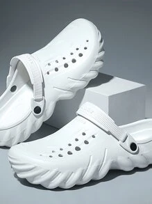 Perforated EVA Clogs Casual Beach Sandals - White - View 2