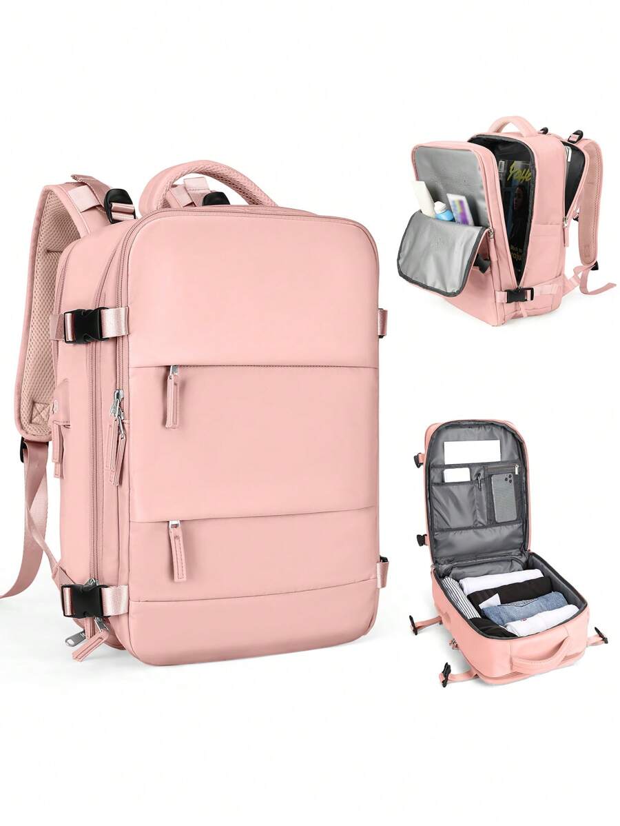 Travel Backpack Work Bag, Carry On Hand Luggage, Water Resistant Business Large Daypack Weekender Bag, Slim Laptop Backpack With USB Charging Port, College Bag Computer Bag Gifts Fits 15.6 Inch Notebook, Large Capacity For Valentine's Day Holiday Laptop Case The Sporty Life Summer Summer Bag Spring Break Vacation Bag Pack Backpacks Travel Must Haves Large Bag Laptop Bag