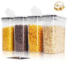 THELIFE Caixas de Alimentos Lacradas com Tampas, Conjunto de 2/3/4 Peças de 2,5 Litros, Organizador de Despensa de Cozinha para Armazenar Cereais, Farinha, Açúcar e Lanches. Seguro para Máquina de Lavar Louça. Potes de Comida de Plástico para Cozinha, Despensa, Armazenamento e Organização de Carro, Armazenamento, Organizador, Organizador, Cozinha, Viagem, Itens de Cozinha, Utensílios de Cozinha, Coisas de Cozinha, Decoração Doméstica, Presentes de Natal, Presentes para Casa, Decoração de Quarto