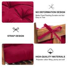 Waterproof Rocking Chair Cushion Set 2PC Cushion Back & Seat Bottom For Rocker 2pack Rocking Chair Cushion Set Pad Upper & Lower Chair Cushions For Home Outdoor - Màu Đỏ Sâu - Xem 6