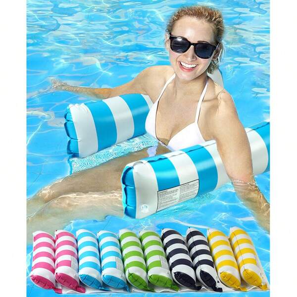 Pool Hammock Floats, 1Pack 4-In-1 Inflatable Water Hammocks Floaties (Saddle, Lounge Chair, Hammock, Drifter), , Pool Float Lounger For Adults