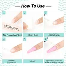 Morovan Nail Dehydrator And Primer With Cuticle Oil Set - Professional Nail Prep Dehydrator And Primer Set Long Lasting X-Strength Acid-Free Nail Primer For Acrylic Nails & Gel Nails For Beginner - Multicolor - View 9