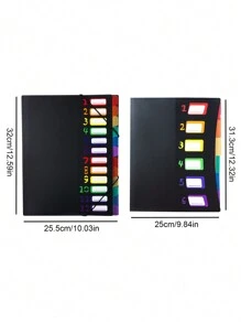 1件/2件文件夹彩虹A4资料整理器，文件夹整理器 - 文件夹整理器，大容量韩国简约办公文具 - 彩色 - 查看 5