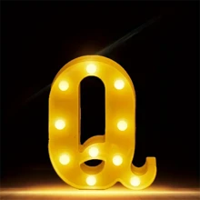 1 件大号数字字母灯、LED 灯、发光数字夜灯、婚礼情人节生日派对圣诞节家庭酒吧派对装饰装饰灯、万圣节、圣诞节 - 多款顏色 - 查看 42