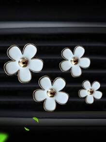 4入組車用空調出風口裝飾，可愛花朵車用空調出風口裝飾，車內用品 - 均碼 - 查看 14