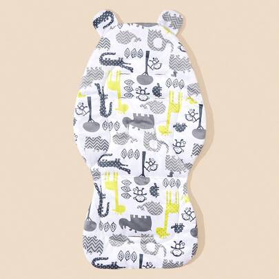 1pc Unisex Baby Reversible Stroller Seat Cushion