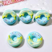10 Cái/bộ Hỗn Hợp Thỏ Bánh Rán DIY Kem Gel Ốp Điện Thoại, Móc Chìa Khóa, Kẹp Tóc, Lanype, Nhựa Phụ Kiện Trang Sức - bánh rán thỏ - Xem 10