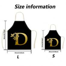 1pc 3D Pattern Linen Apron With Letters F, D, E, G For Kitchen Cooking Home Use,Food,,Kitchen,Travel,Kitchen Items,Kitchen Tools,Kitchen Things. - Multicolor - View 6