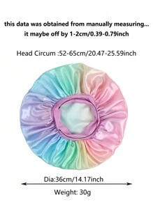 1pc Ombre Satin Sleep Cap, Suitable For Daily Wear - Purple - View 5