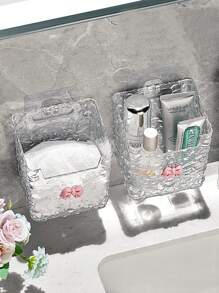 浴室置物架馬桶收納架掛式收納籃，掛牆式(無需鑽孔)，適用於各種化妝品、毛巾和垃圾桶 - 彩色 - 查看 17