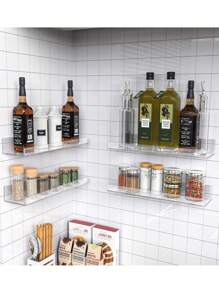 2pcs Transparent Acrylic Wall Mounted Holder Storage Rack For CD/DVD Collection Display