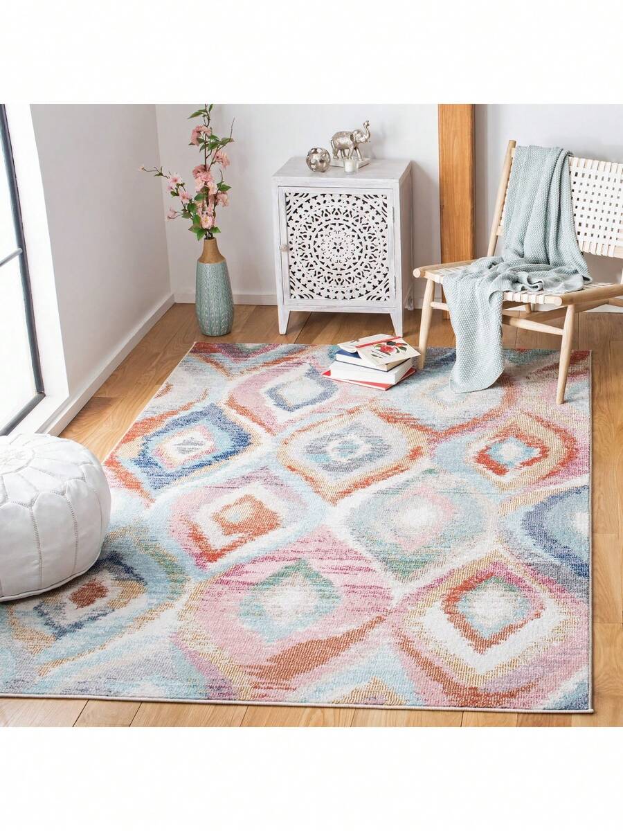 Safavieh Phoenix 290 Indoor Power Loomed Easy Care Area Rug - Pink - View 1