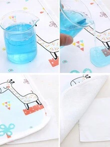 Waterproof Baby Mattress Pad, Reusable Incontinence Pad, Suitable For Infants, Children, Christening, Home Decor, Gift - Blue - View 3