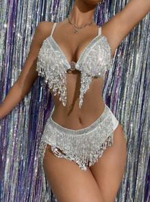 Women Sexy Lingerie Sets - Gold - View 3