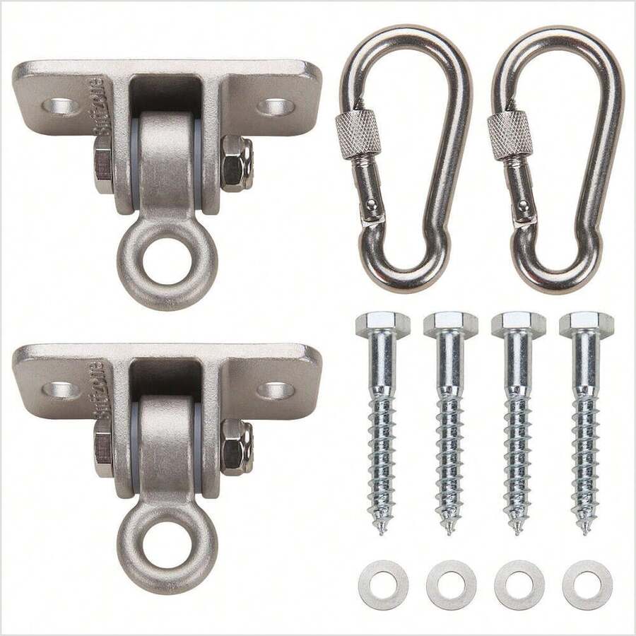 Hammock Swing Chair Hanging Kit Swivel Hook Ceiling Mount Indoor & Outdoor - Multicolor - View 1