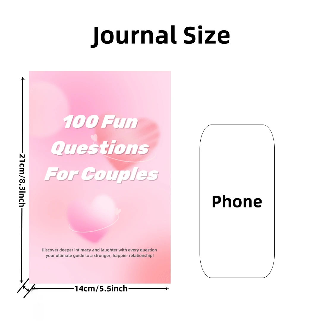 Unlock Your Relationship: 100 Fun And Romantic Questions For Couples - The Ultimate Conversations Journal & Perfect Gift For Lovers" - Pink - View 7