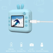 New Version HD Dual-Camera Instant Print Camera With 32GB Memory Card, Photo & Video Recording Capability - Blue - View 7