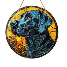 1pc, Cute And Colorful Dog Stained Window Hanging, Loyal Companion, Dog Lover Sign Gift For Mom, Family, Lover, Friends, Funny Acrylic Round Wreath Sign For Garden, Yard, Home, Door Welcome, Outdoor General Color Decorative Art, Sun Catcher, Window Decor For Dog Lovers, Car Interior Decoration, Car Rearview Mirror Hanging Decoration, Multiple Dogs Decorations To Choose From,Home Decor ,Room Decor,Wall Decor Gifts Birthday Graduation