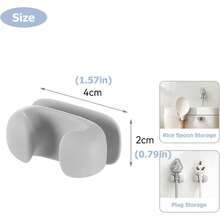 3Pcs Rice Spoon Holder Rice Cooker Spoon Rack Teaspoon Holder Rice Spoon Shelf Spatula Holder Rice Spoon Holder Storage - Multicolor - View 4