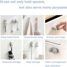 3Pcs Rice Spoon Holder Rice Cooker Spoon Rack Teaspoon Holder Rice Spoon Shelf Spatula Holder Rice Spoon Holder Storage - Multicolor - View 5