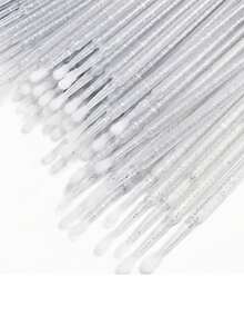 500pcs/100pcs Disposable Micro Applicator Brush For Eyelash Extension, Microswabs Lips Mascara Wands White - Multicolor - View 3