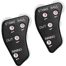 4 Wheel Baseball Umpire Clicker -Black Umpire Indicator Gear -Practical Baseball Counter Clicker For Scorekeeper Recording Outs & Innings Balls - Black - View 2