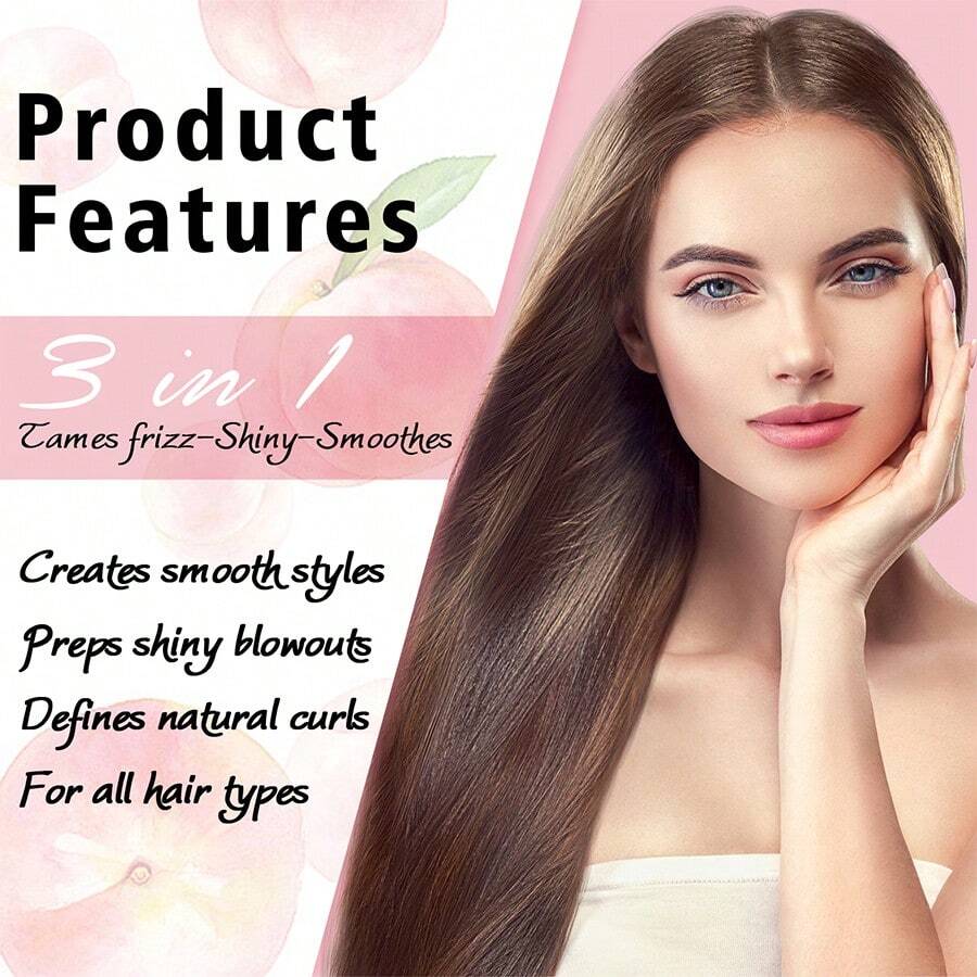 6.8fl.Oz Curl Cream, 3In1 Styling Cream For Flyaways, Defining Curls And Smoothing Hair, Slick