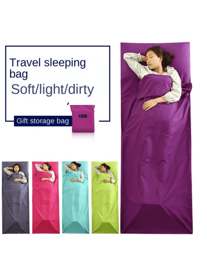 1 Pc Lightweight Sleeping Bag Liner Sleeping Sack Outdoor Camping Hotel Travel Bed Sheet