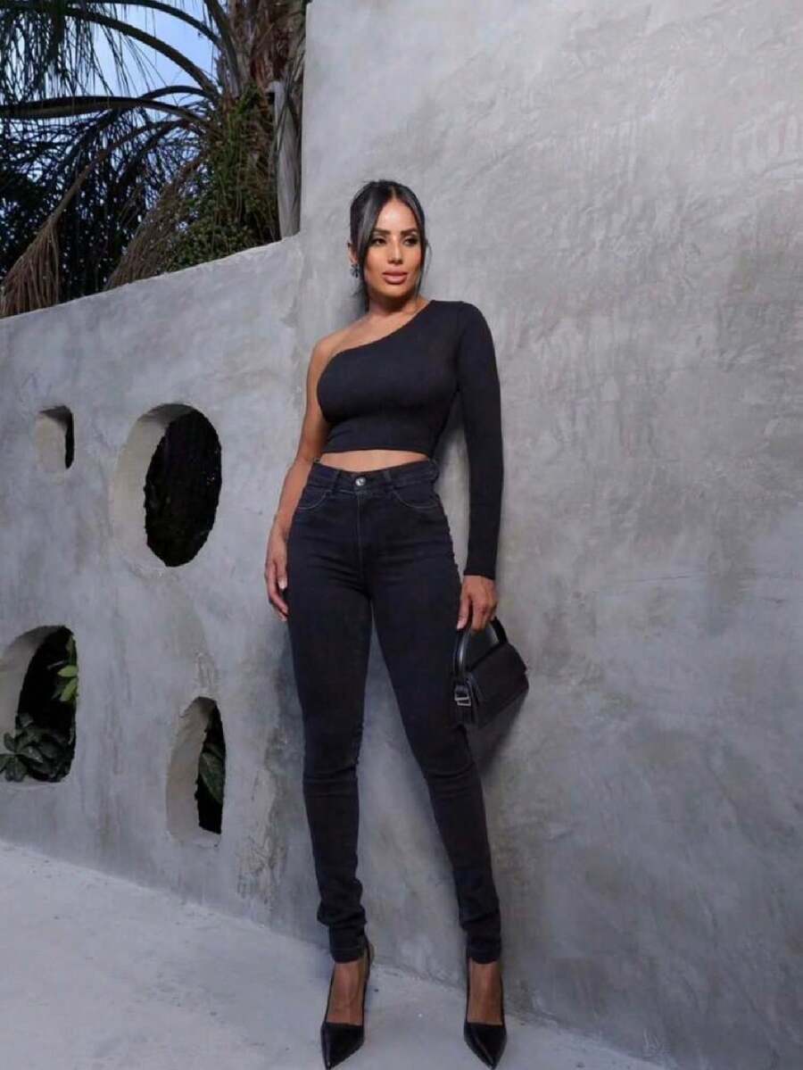 Women Jeans - Màu xám đen - Xem 1