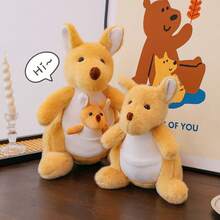 可愛袋鼠娃娃，母袋鼠帶小袋鼠的布娃娃，袋鼠毛絨玩具 - 多種 - 查看 3