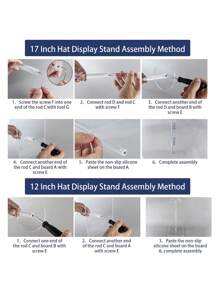 Acrylic Hat Stand And Wig Display Rack,Clear Hat Stands For Display, Adjustable Height Hat Holder, Square Barbell Base Display, Hat Rack Stand For Display Jewelry Watch Helmets  Baseball Cap Stand (Transparent)  Decorations   Autumn Decor Festival Decor Room Decor Home Decor Fall Decor Bedroom Decor