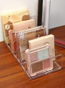 1入太空節省型優雅化妝品收納盒：透明輕量級調色盤架，可放桌面/抽屜 - 美容愛好者理想禮物