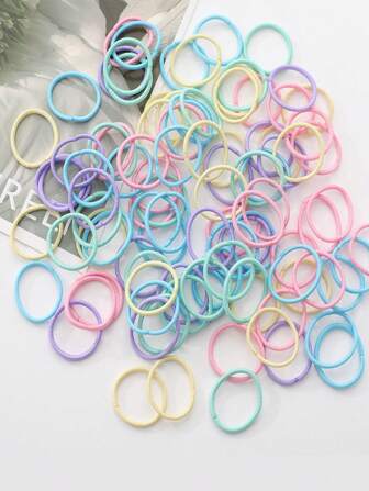 每批50个发圈2CM发圈女生橡皮筋弹力发带女生喜欢的小皮圈装饰适合逛街打扮漂亮的发圈