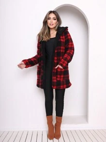 Women Winter Coats - Red - View 1