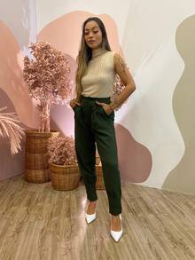 Women Pants - Camel - View 2