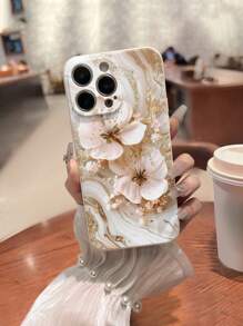花手机壳精准孔边金箔花大理石彩绘防震手机壳，兼容 15 XR/7/8、 15 Pro Max/12 Pro Max/13 Pro Max/14 Pro Max、13、14、11、12/14/11/12/XS.XR/78P.78GES2、Galaxy S24、Galaxy14、Galaxy24、Galaxy54、Galaxy S20 FE、Galaxy S24+、Galaxy S24 Ultra、Galaxy S22、Galaxy S23 Ultra、Galaxy A13 4G/Galaxy A52/A52s 5G、12、Xiaomi11、Redmi Note 11/ 11 Lite、Redmi 10、Redmi 9、Redmi 8、Redmi 系列防水防摔防刮